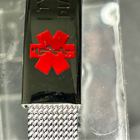 Medical Alert Type 2 Diabetes Steel Bracelet - Picture 7 of 12